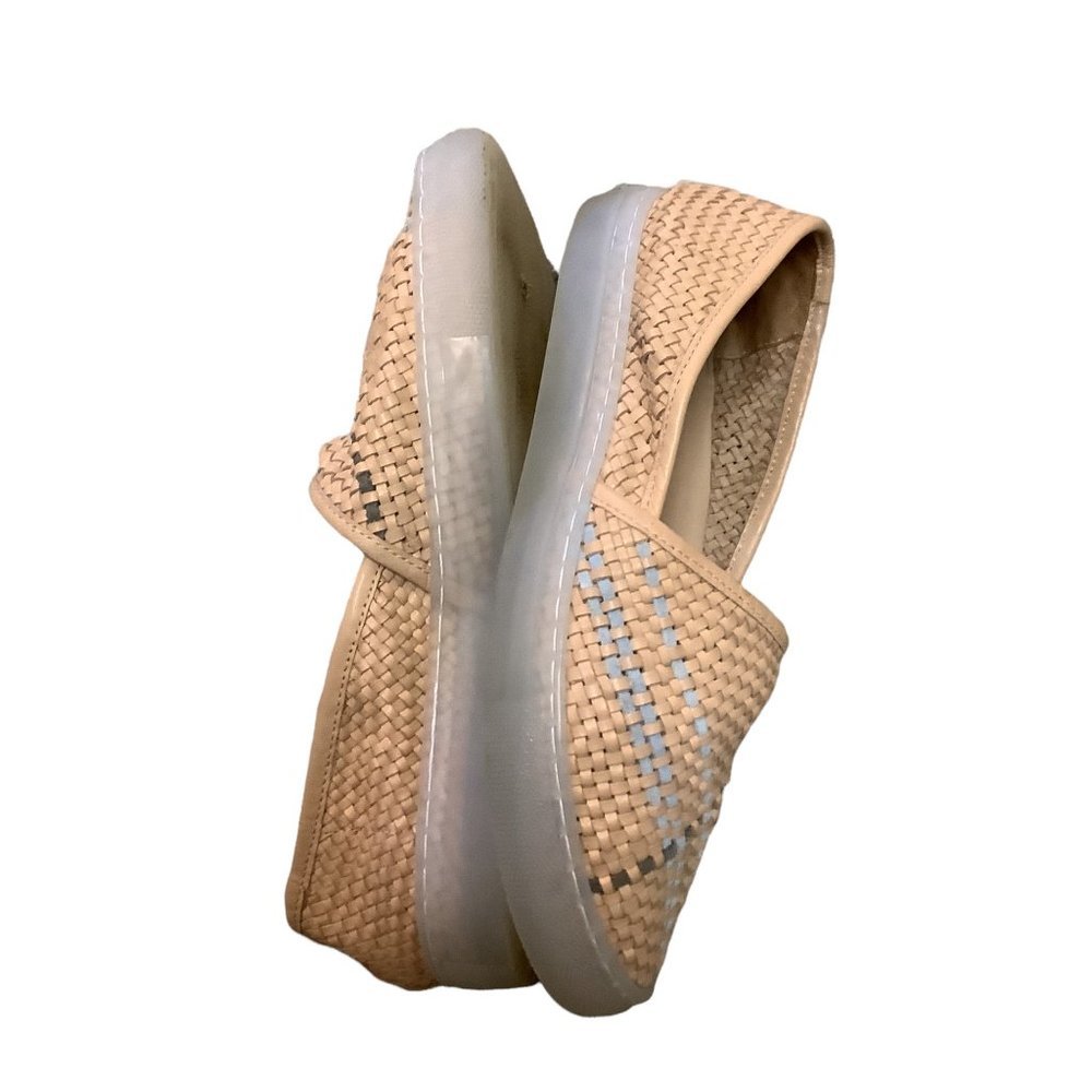 FREE PEOPLE Women's Pink & Gray Braided Leather Slip-On Comfort Shoe-Size 7 - Picture 9 of 11